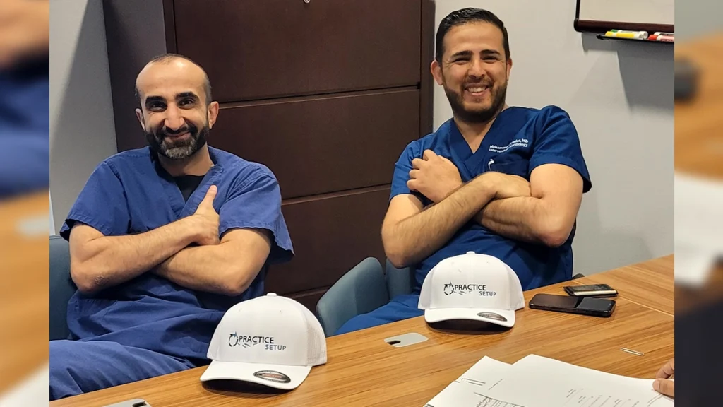 New Beats Cardiology doctors signing docs